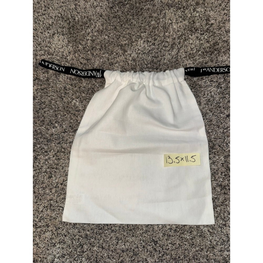 J.W. Anderson White & Black Drawstring Dust Bag One Size Storage